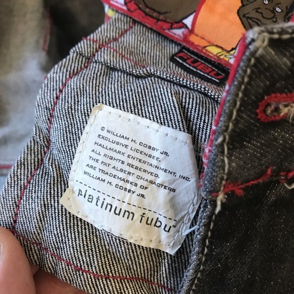 Platinum Fubu Men's Jeans Size W32 / L34 FAT ALBERT And The Junkyard Gang - Picture 6 of 14